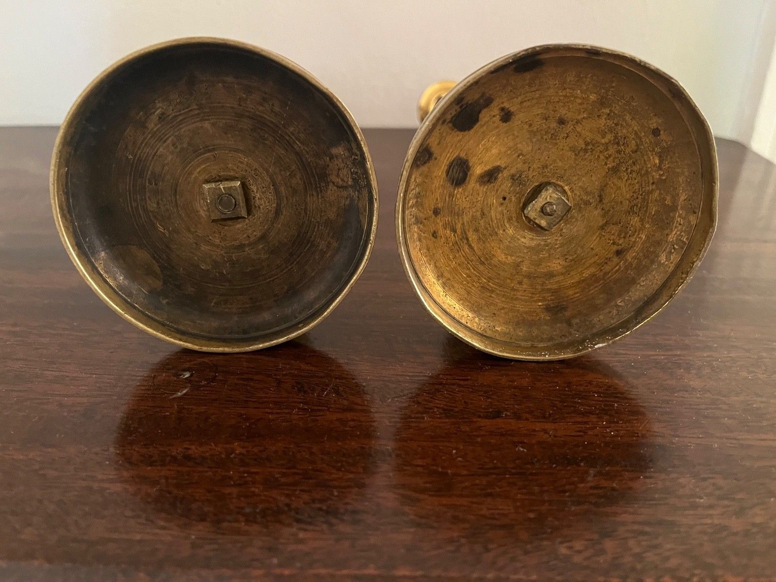 Antique Pair Of  Bronze Candlesticks Neo Classical Louis XVI Style photo buy