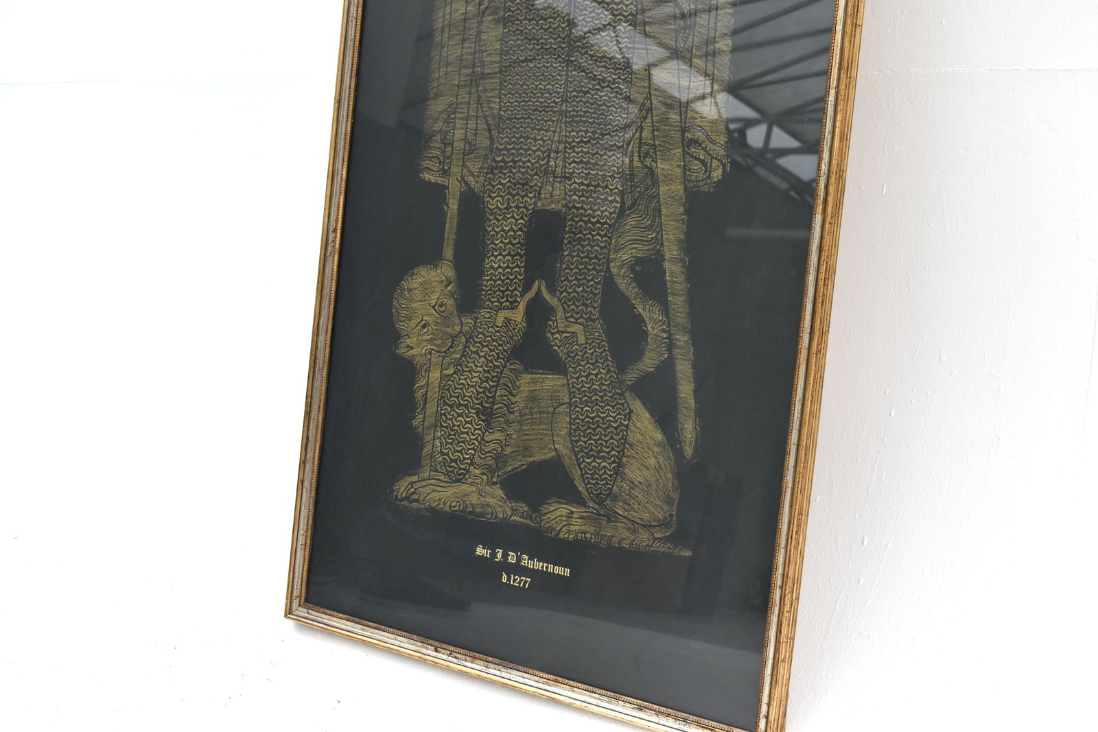 photo buy Monumental Brass Rubbing Of A Medieval Knight Sir John D'aubernoun