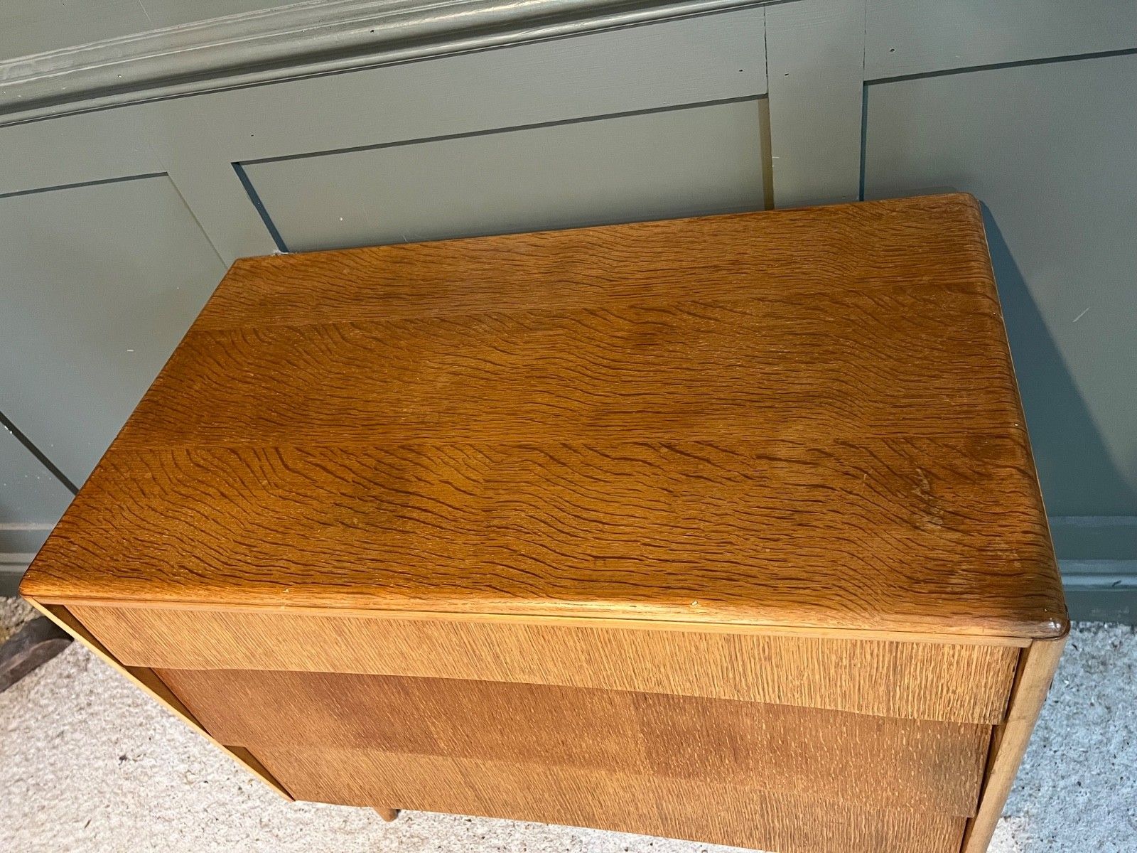 A Vintage Chest Of Drawers By Avalon 1960’s Waterfall Front Stick Legs (2 Available) photo for sale