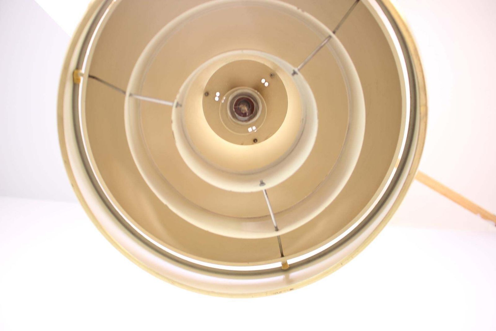 1970s European Mid Century Modern Brass Metal Space Age Pendant Lamp photo buy