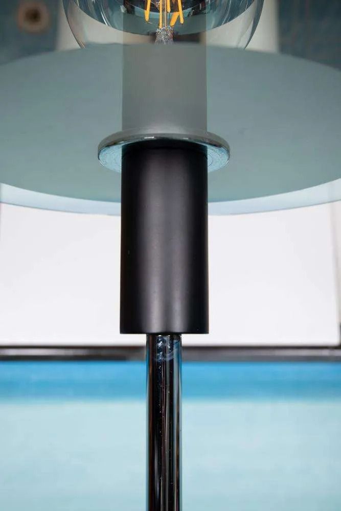 Minimalist Floor Lamp Glass Chrome, Bauhaus Style Floor Lamp. photo Lighting