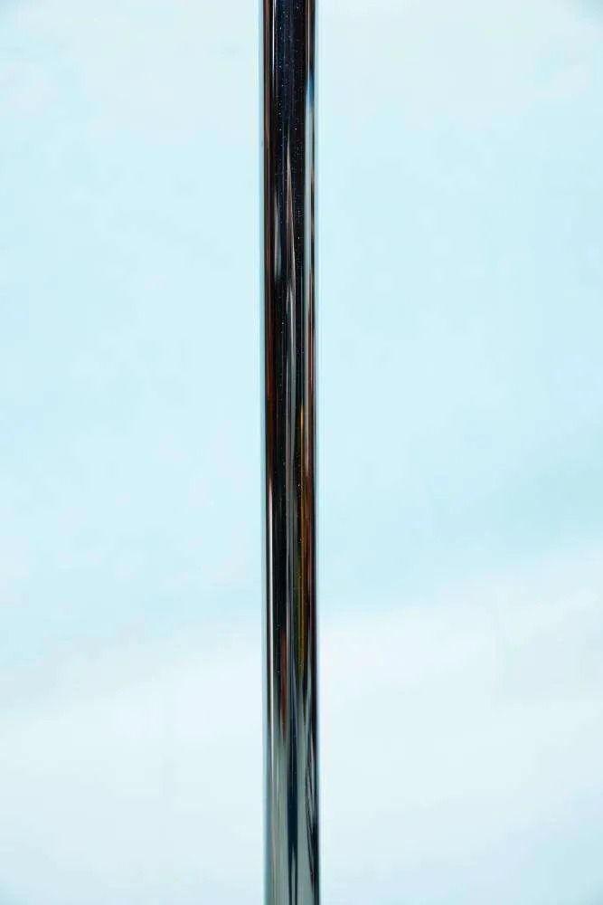 Minimalist Floor Lamp Glass Chrome, Bauhaus Style Floor Lamp. photo 395.0