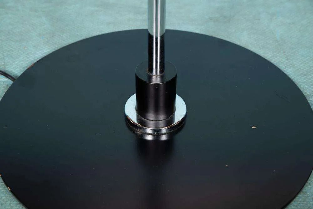 Minimalist Floor Lamp Glass Chrome, Bauhaus Style Floor Lamp. photo vinterior