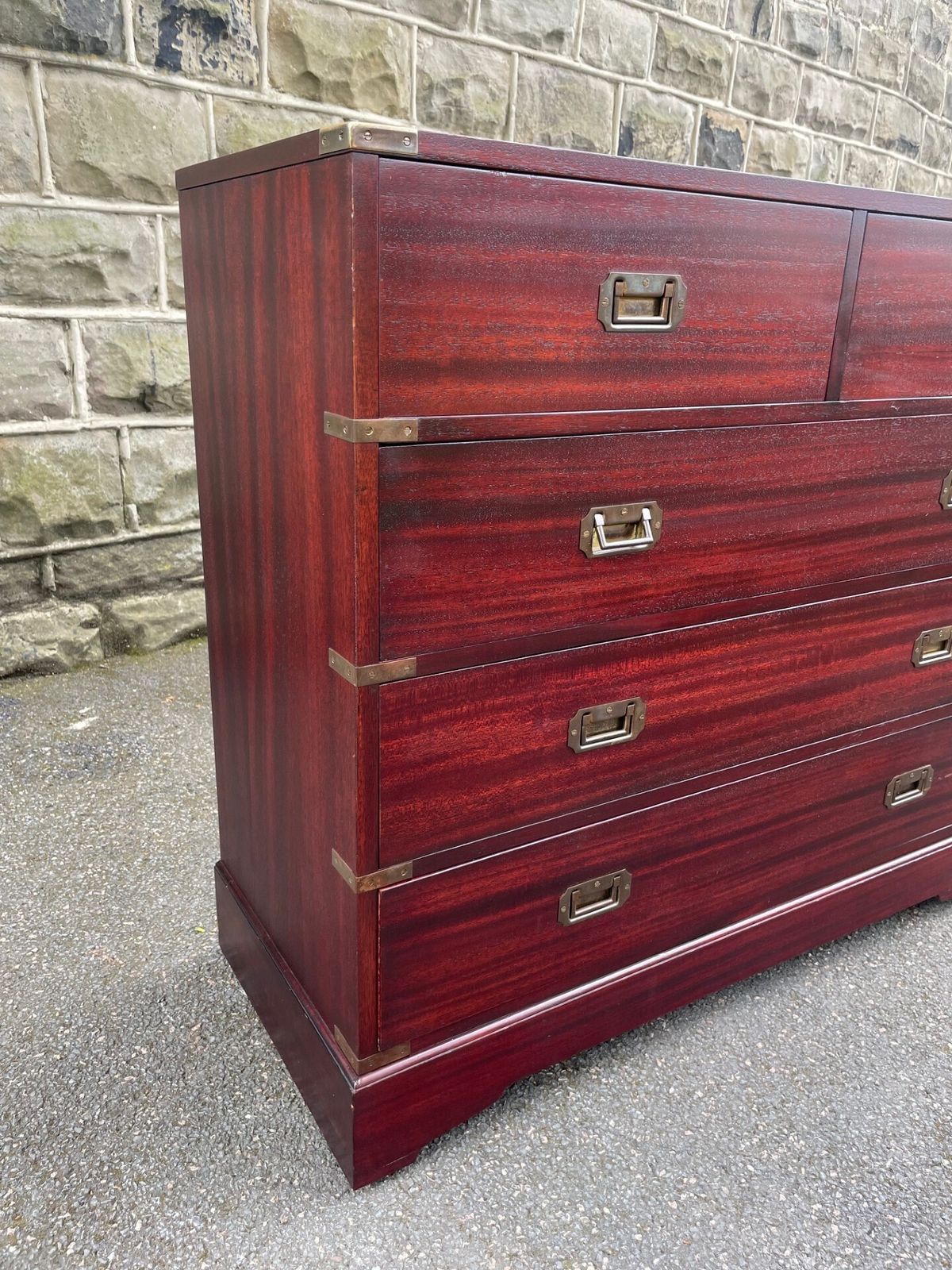 Quality Mahogany Brass Bound  Chest Of Drawers photo furniture