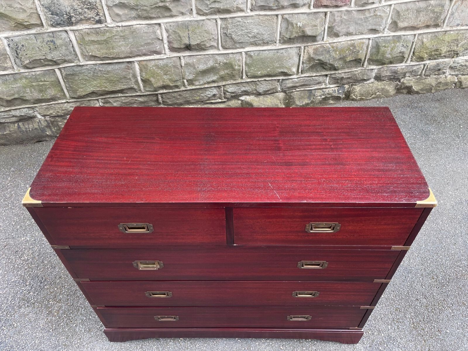 Quality Mahogany Brass Bound  Chest Of Drawers photo 615.0