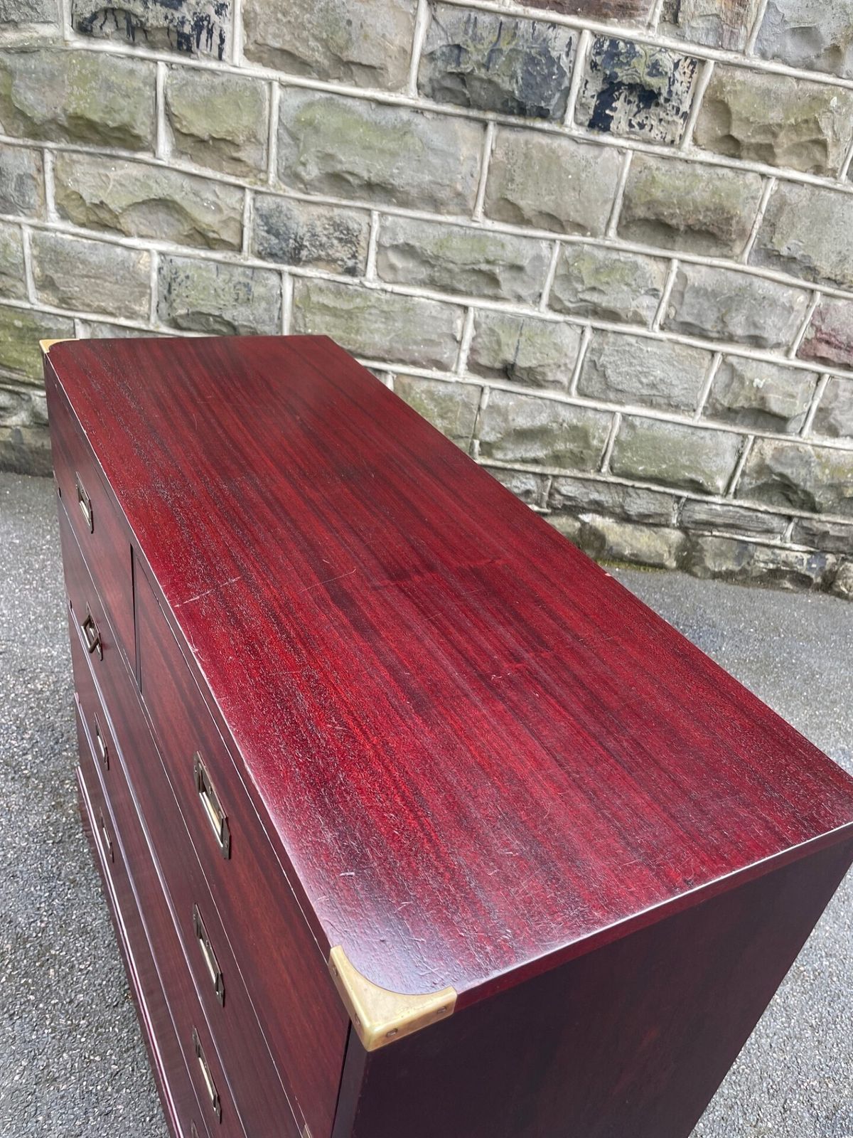 Quality Mahogany Brass Bound  Chest Of Drawers photo vinterior