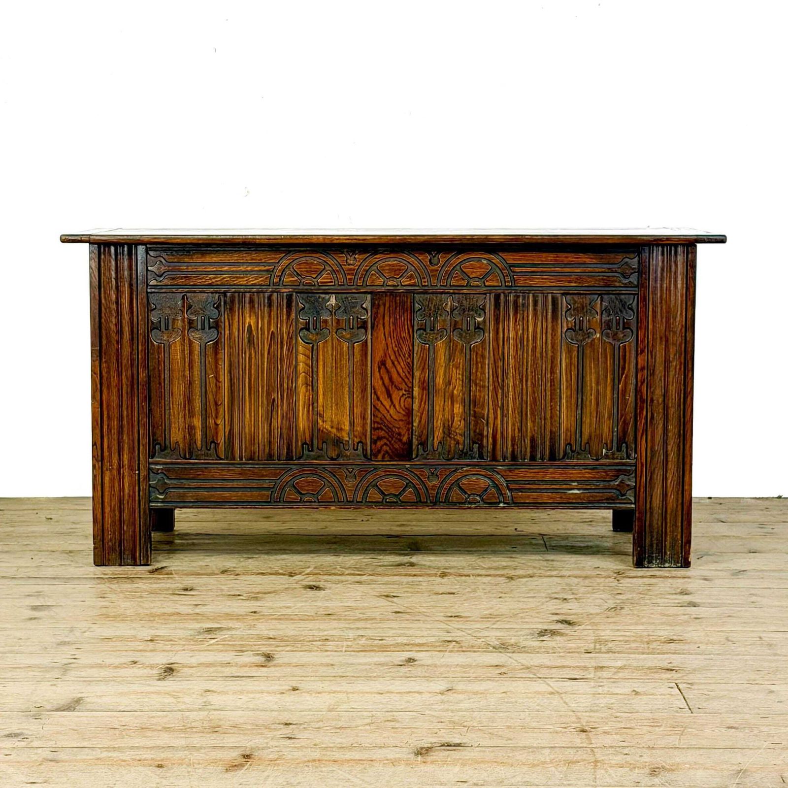 Late 20th Century Oak Coffer | Antique Coffer | Antique Furniture | Antiques | Antique Storage (M 6860)