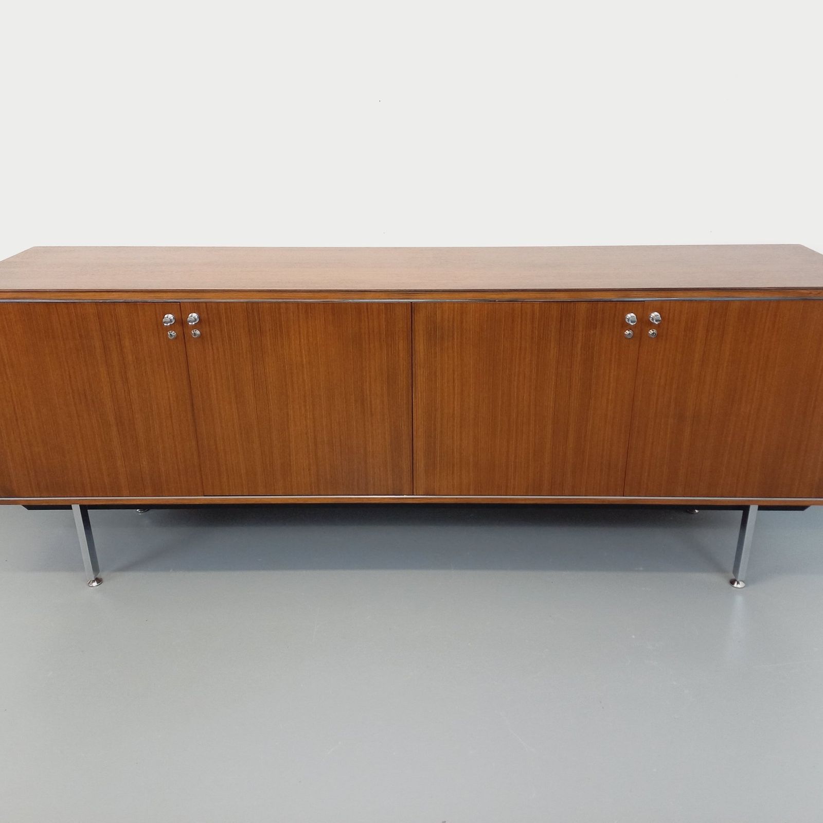 Modernist Sideboard By Alain Richard In Rosewood And Chromed Metal photo furniture