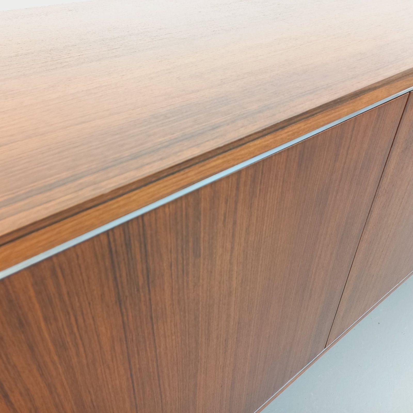 photo furniture Modernist Sideboard By Alain Richard In Rosewood And Chromed Metal