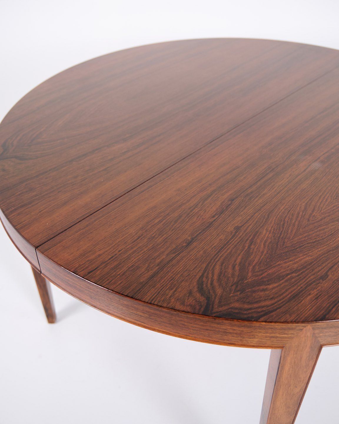 Severin Hansen Round Dining Table Model 57 In Rosewood With Extension, Haslev Furniture Factory, 1960s photo for sale