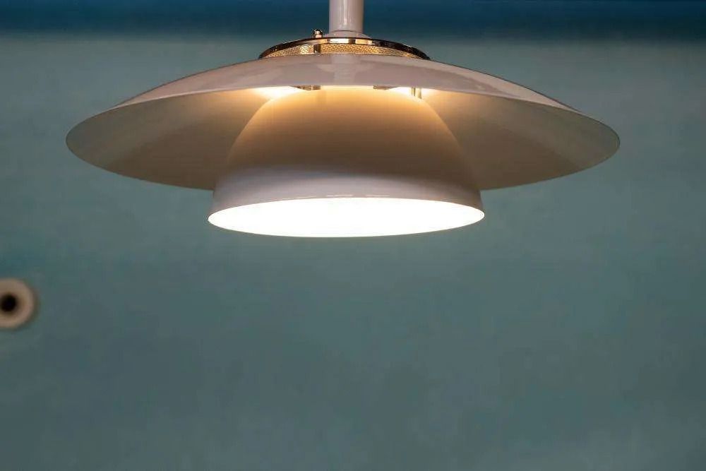 photo vinterior Vintage Scandinavische Schaalhanglamp, Jaren 60–70, Noordse Hanglamp.