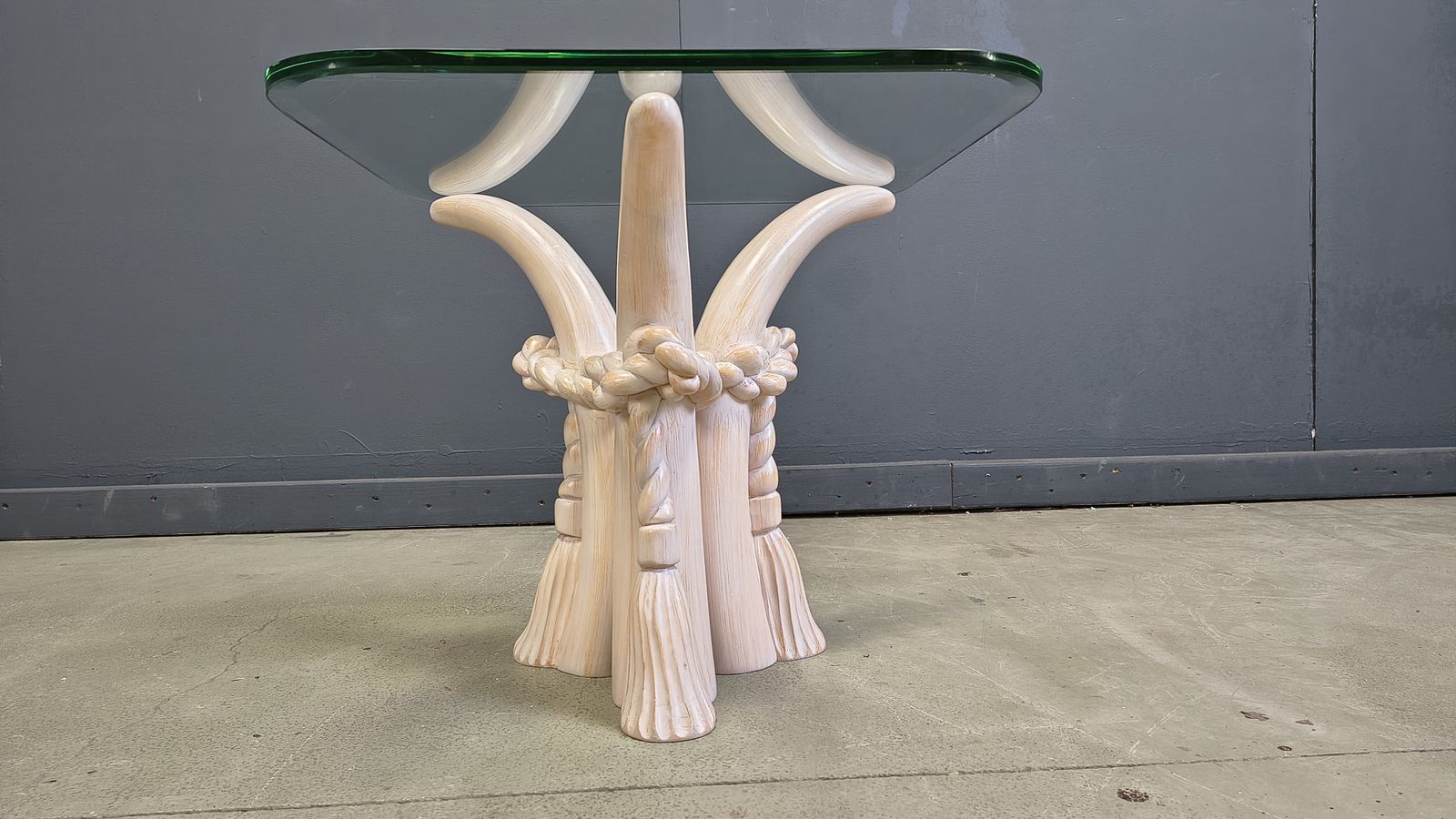 Vintage Faux Tusk Side Table By Sergio Longione, 1980s photo buy