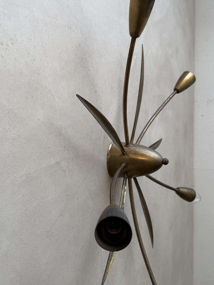 Mid Century Sputnik Plafondlamp Messing Jaren 1950 photo for sale