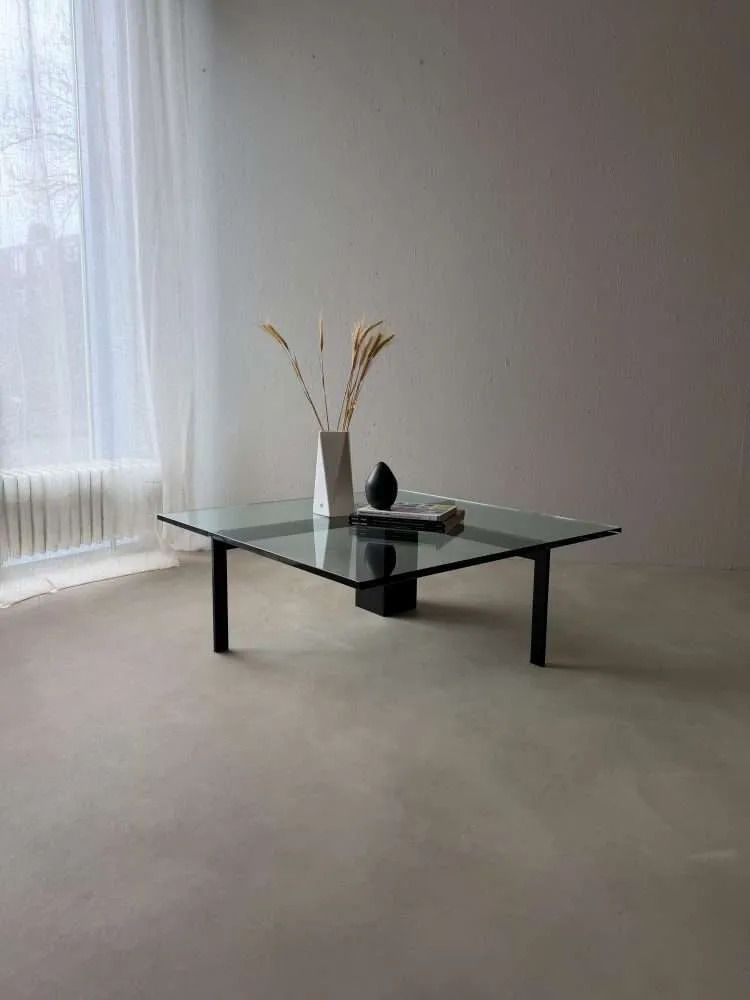 Metaform Kw1 Coffee Table Hank Kwint 1980s Glass Black Metal