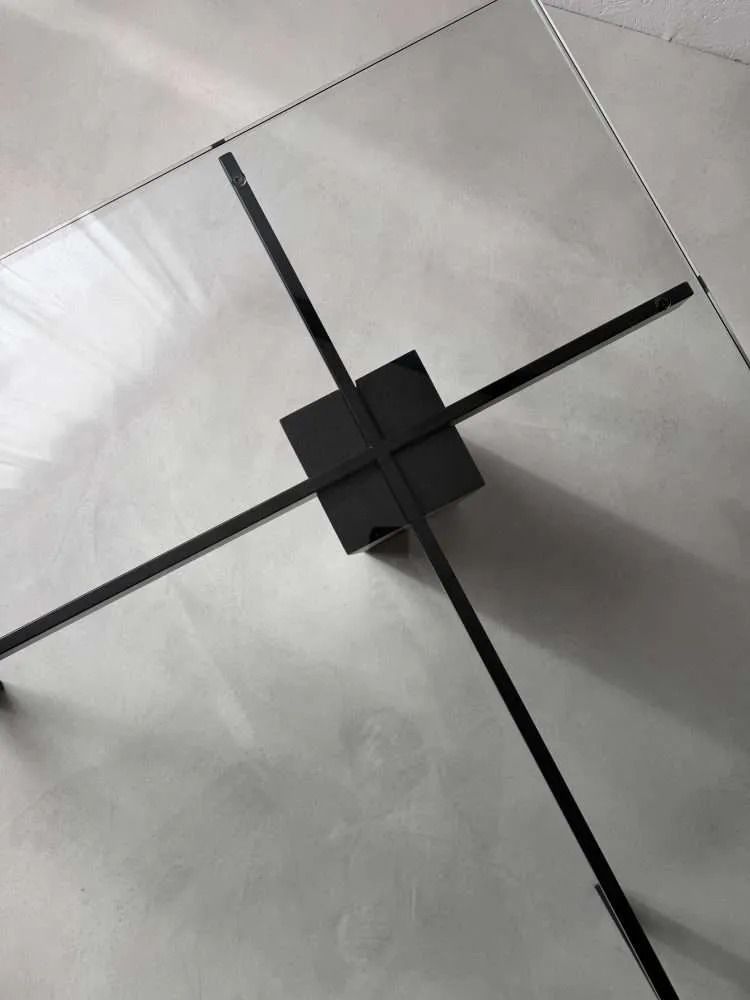 Metaform Kw1 Coffee Table Hank Kwint 1980s Glass Black Metal photo furniture