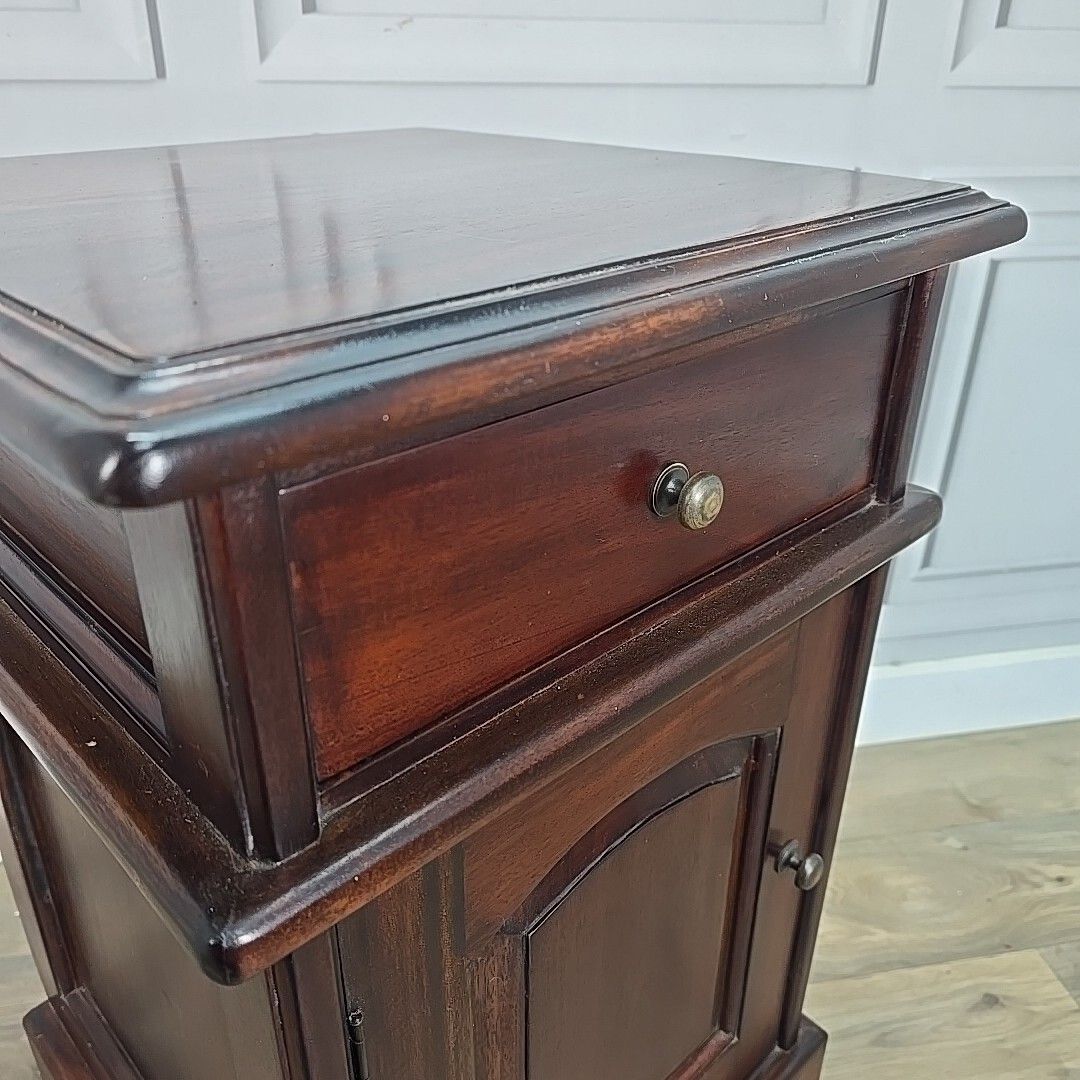 Antique Reproduction Pot Cupboard Bedside Table Mahogany Wood Cabinet Stand photo Furniture