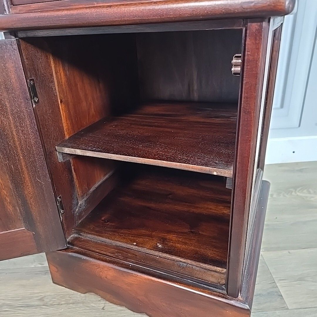 photo for sale Antique Reproduction Pot Cupboard Bedside Table Mahogany Wood Cabinet Stand