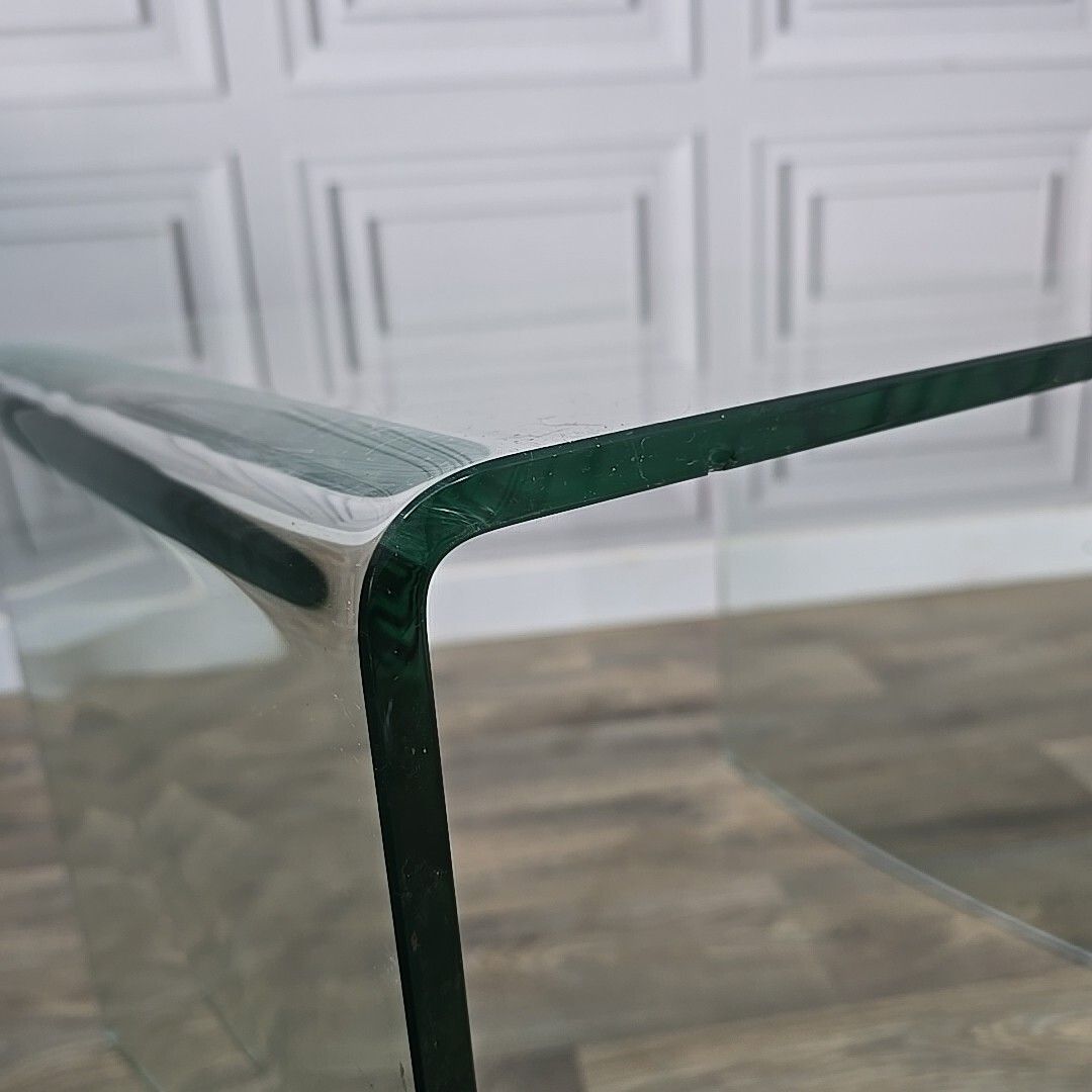 photo for sale Vintage Glass Coffee Table Vintage Italian Mid Century Modern Style Curved