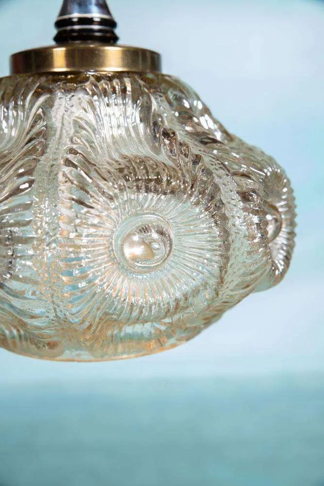Vintage Design Zweeds Glazen Hanglamp Jaren 1960, Structuurglas. photo buy