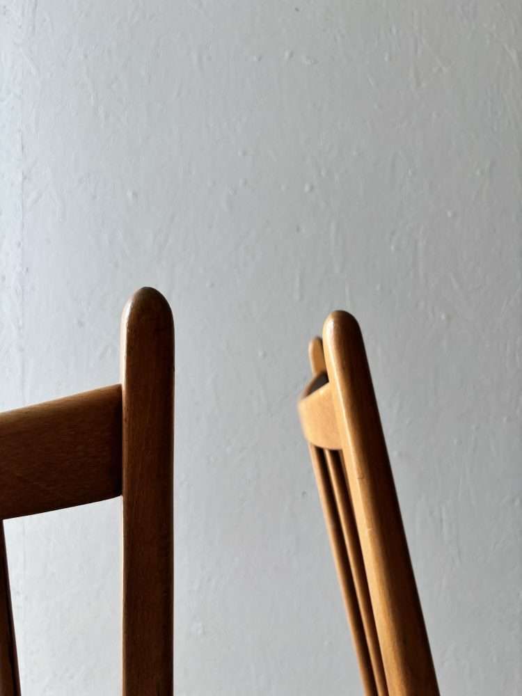 Vintage Set Of Dining Chairs, New Upholstery, 60 Dining. photo for sale