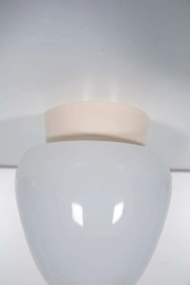 Vintage Opaline Plafondlamp, Jaren 1950, Minimalistisch Ontwerp. photo for sale
