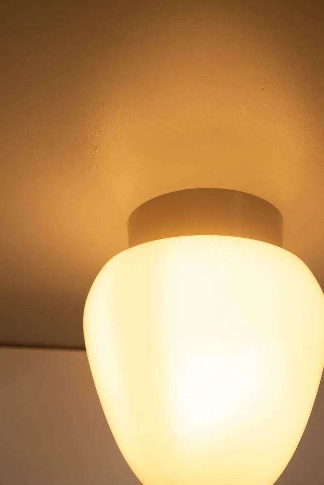 86.0 Vintage Opaline Plafondlamp, Jaren 1950, Minimalistisch Ontwerp. photo
