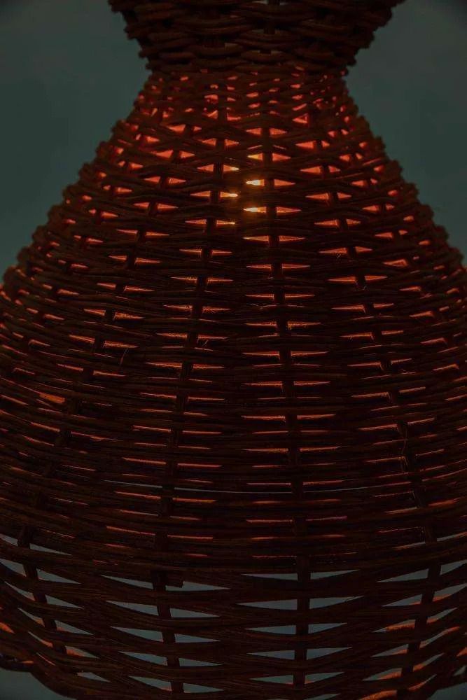 photo vinterior Bohemian Sixties Pendant Lamp, Braided Vintage Lampshade.