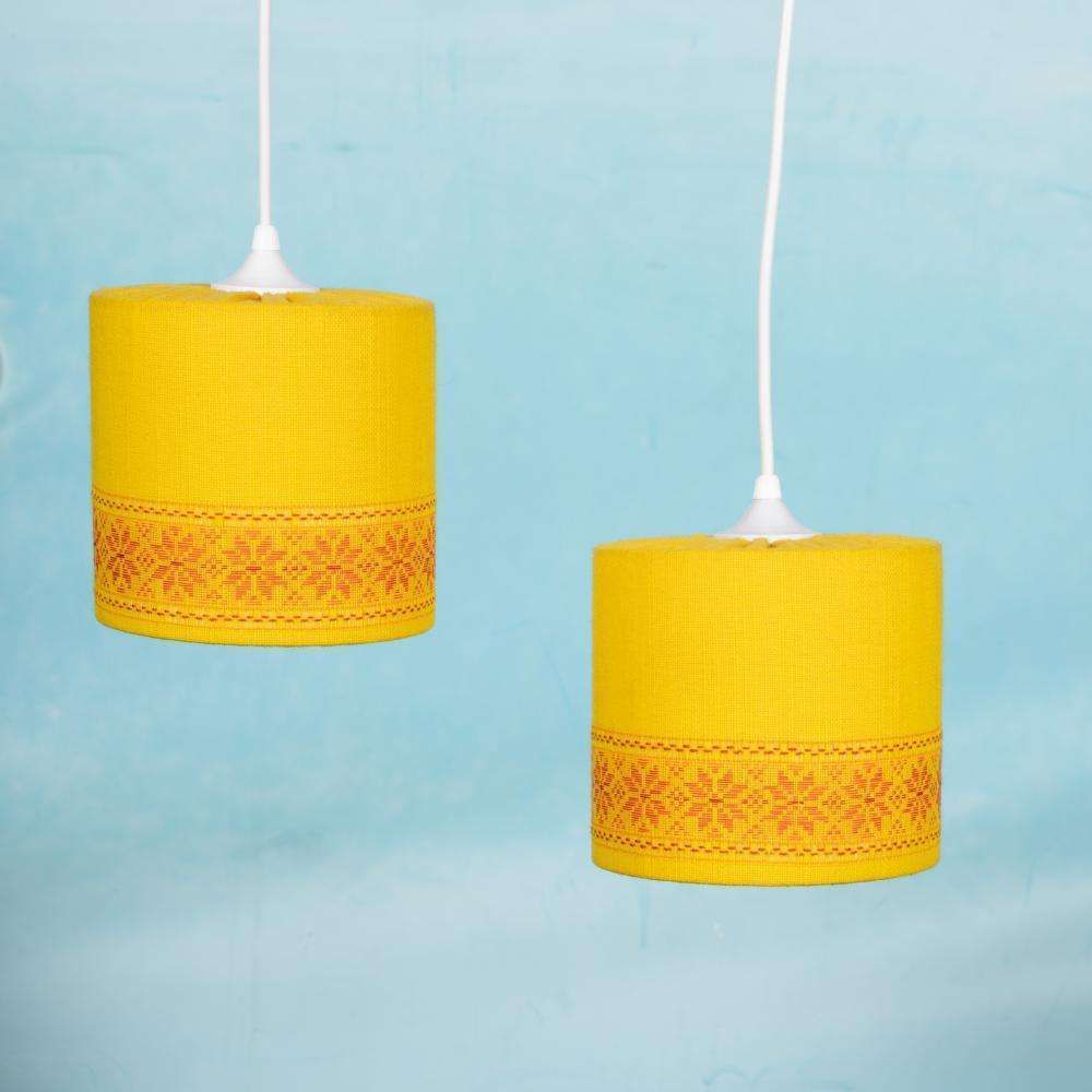 Space Age Pendant Lamp Ochre Yellow, Sixties Swedish Yellow Pendant. photo for sale