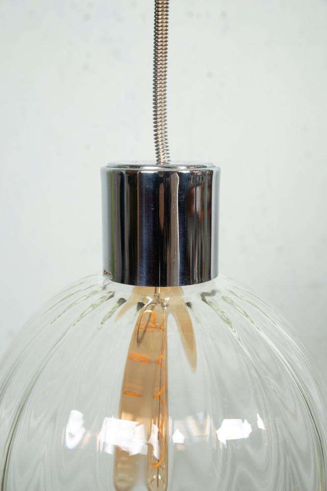 Space Age Glazen Bollamp, Mid Century Modern Glazen Hanglamp, Jaren Zestig/60s. photo vinterior