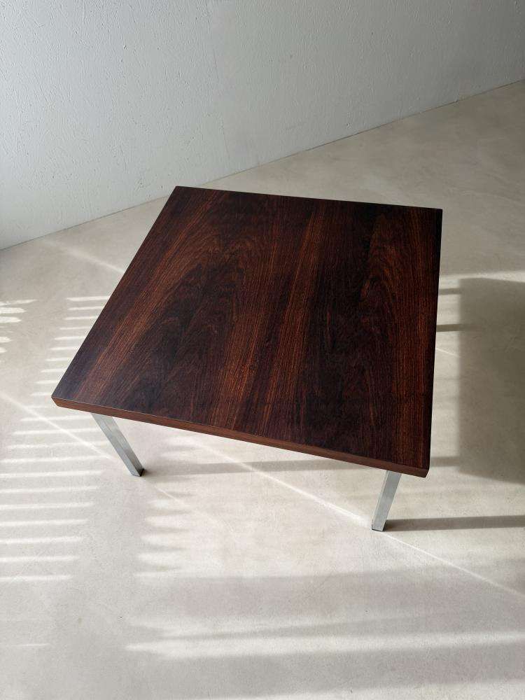 Vintage Palissander Salontafel Chroom Jaren 1960 photo for sale