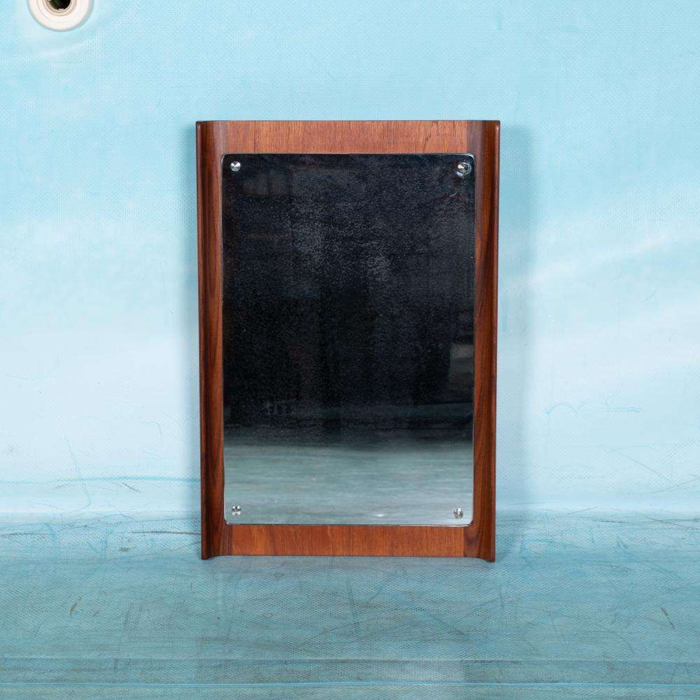Vintage Design Spiegel Teak, Scandinavische Minimalistische Spiegel photo vintage