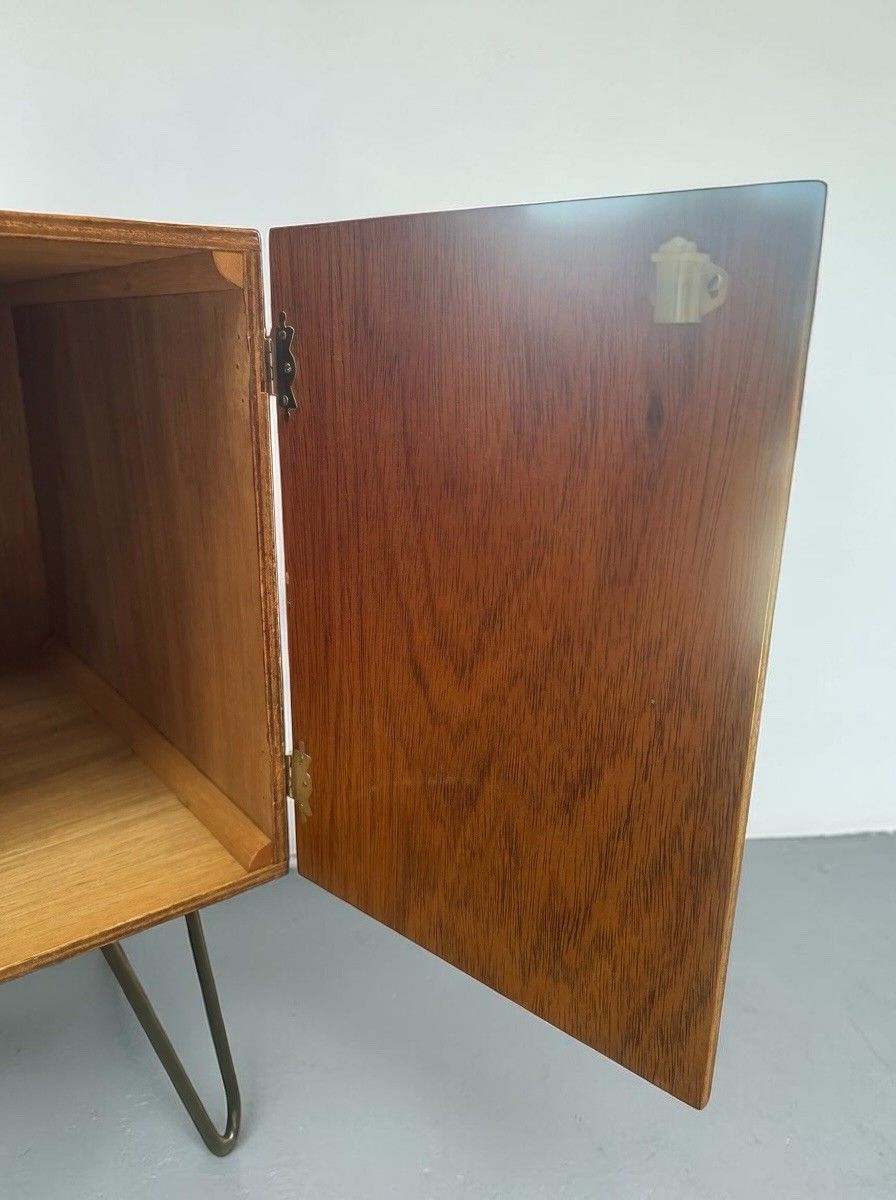 Mid Century Teak Record Cabinet Cupboard Mid Century Retro C1960s photo Furniture