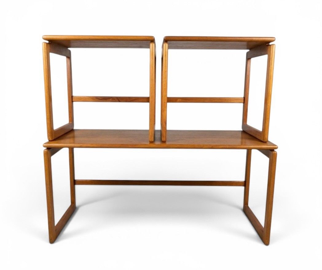 Arne Hovmand Olsen For Mogens Kold Solid Teak Nest Of Tables Rare Mid Century photo Furniture
