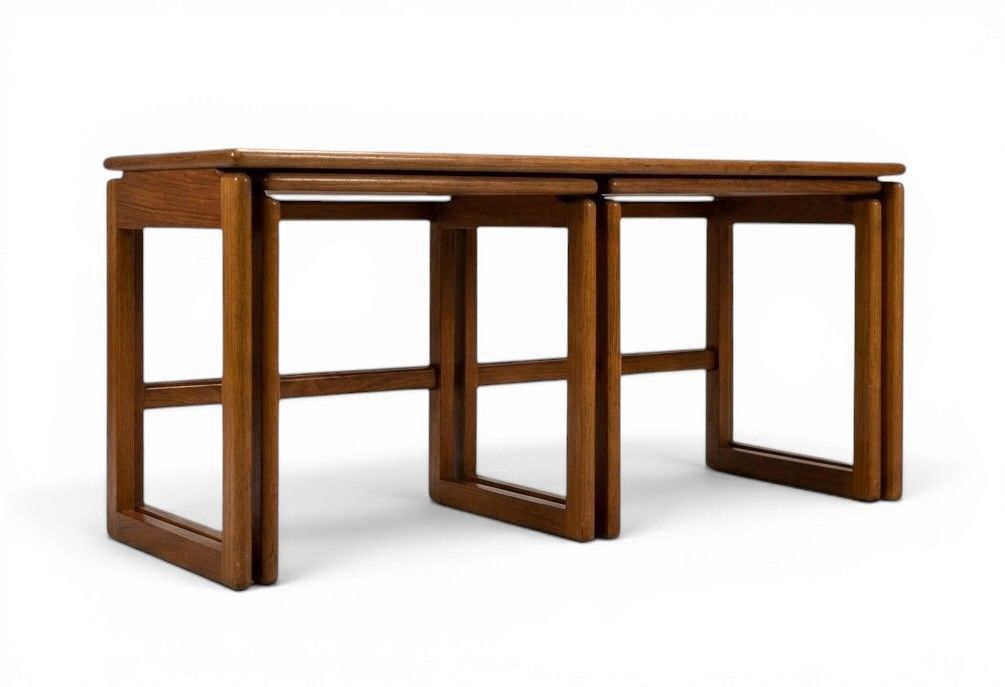 photo for sale Arne Hovmand Olsen For Mogens Kold Solid Teak Nest Of Tables Rare Mid Century