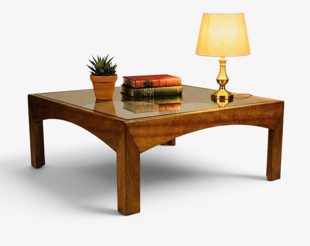 Danish Kristian Vedel Solid Teak And Smoked Glass Coffee Table Sculptural C1960s photo 695.0