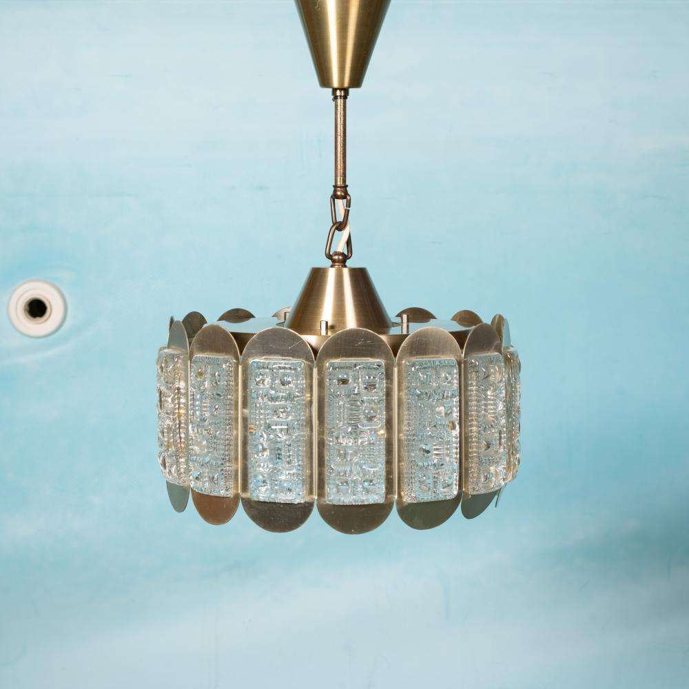 Vintage Danish Design Vitrika Glass Pendant Lamp photo for sale