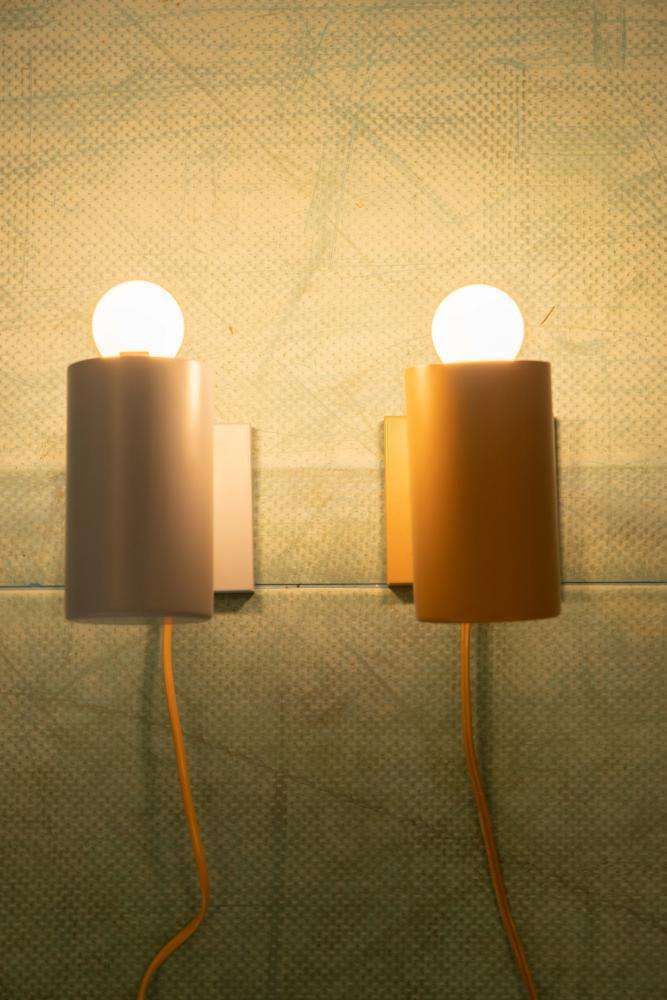 photo for sale Vintage Set Of Danish Fog&Mørup Wall Lamps Pastel Jo Hammerborg