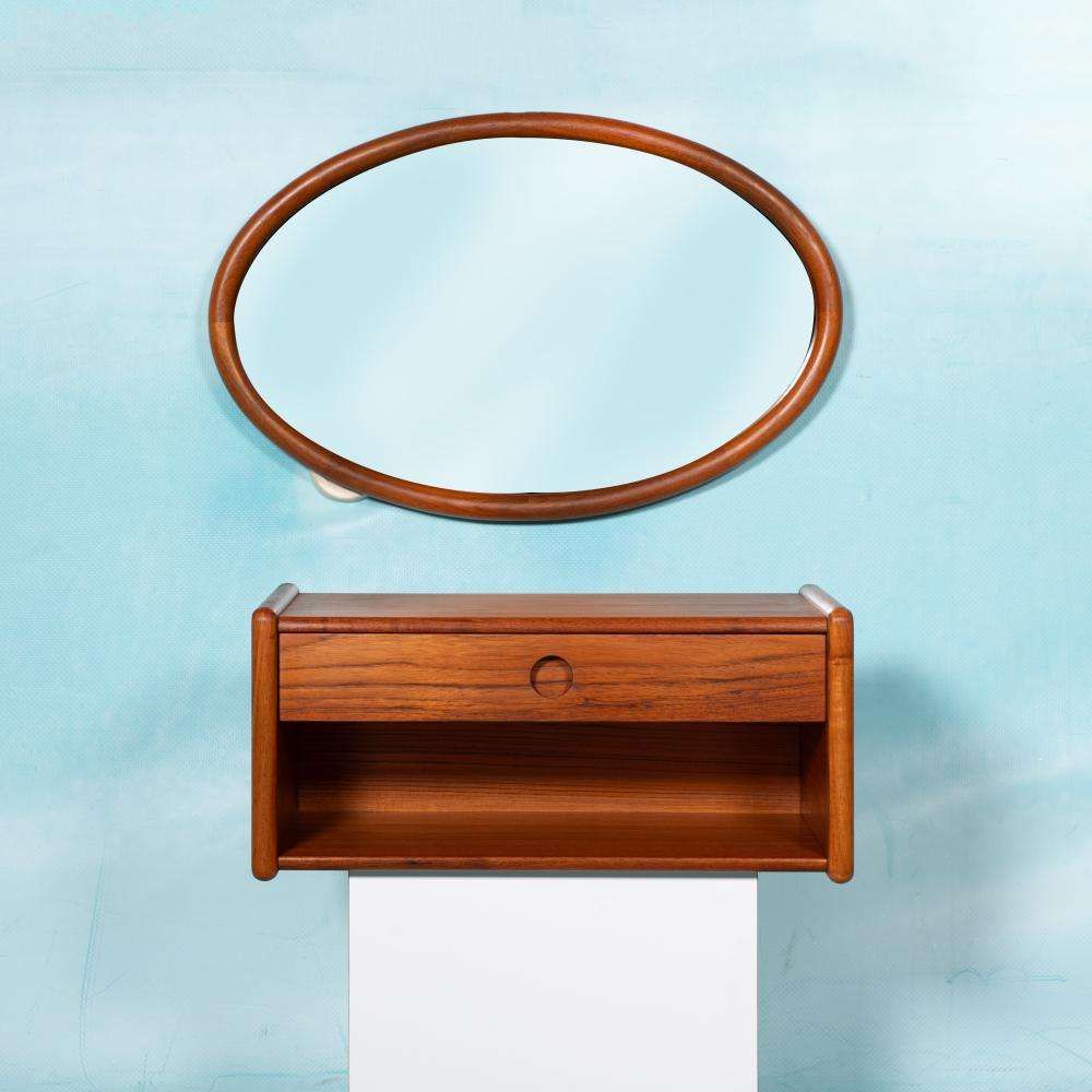 Midcentury Teak Wall Set, Minimalist Kai Kristiansen Console photo furniture