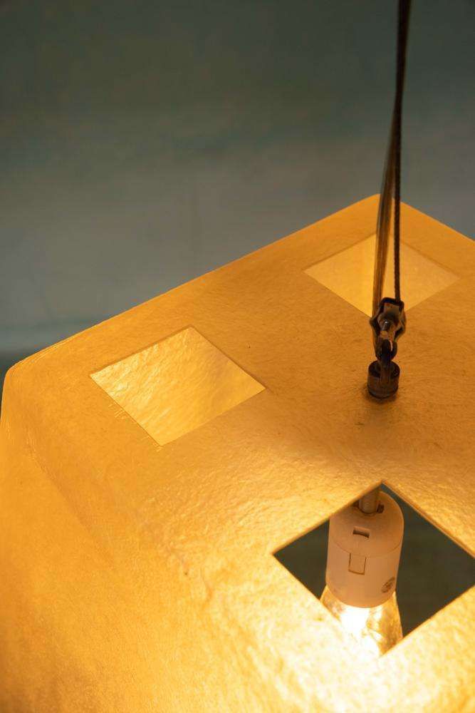 photo buy Minimalistisch Vintage Hanglamp Van Glasvezel, Roche Bobois