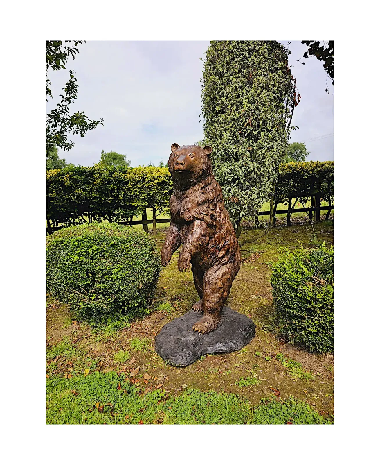 A Very Fine Bronze Animalier Garden Sculpture Of A Bear photo for sale
