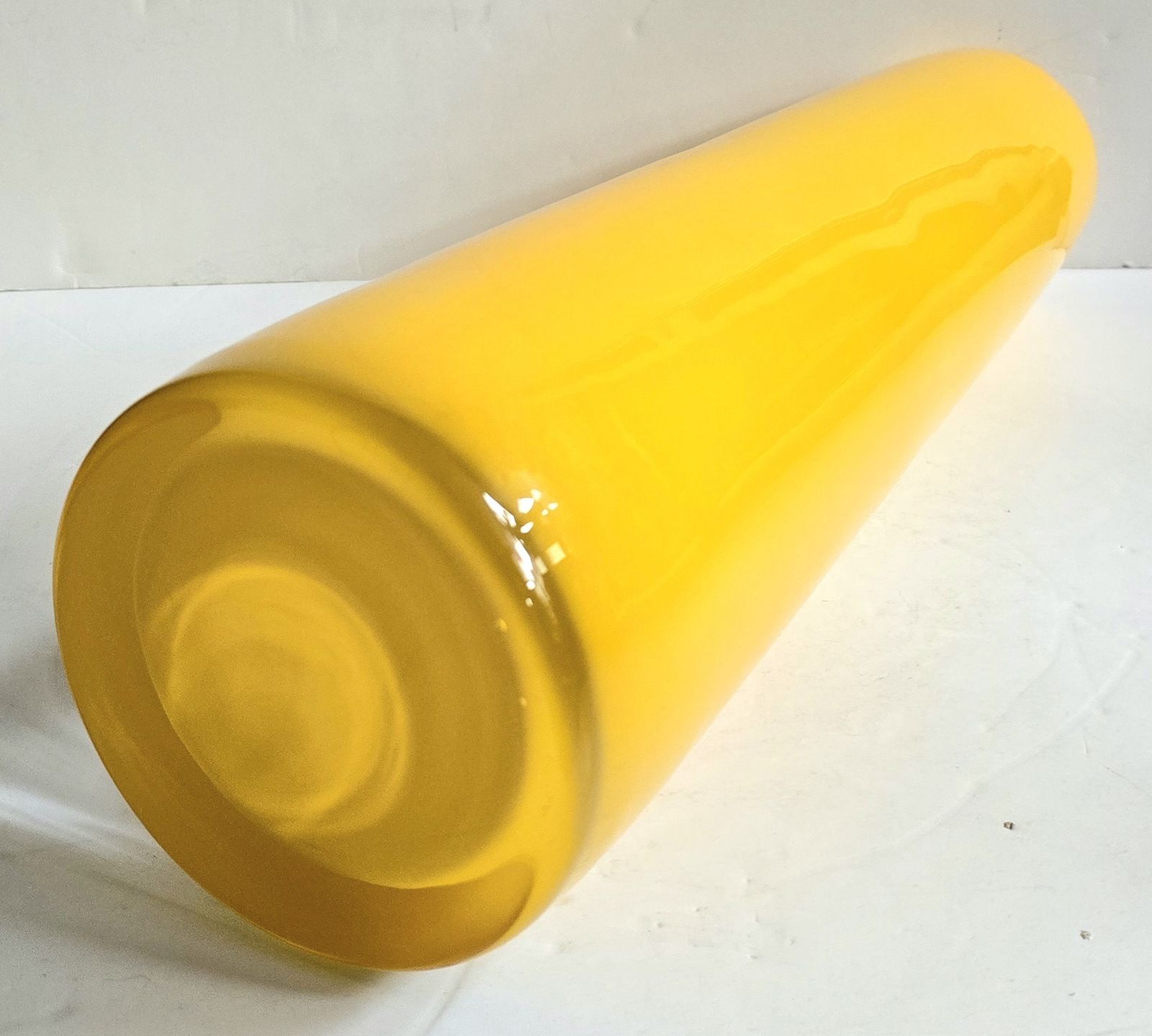 Large Mid Century Italian Yellow Glass Vase photo furniture