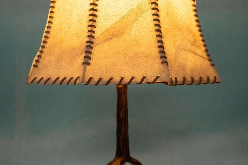 Brutalistische Bronzen Tafellamp, Sculptuurontwerp Jaren 1970 photo buy