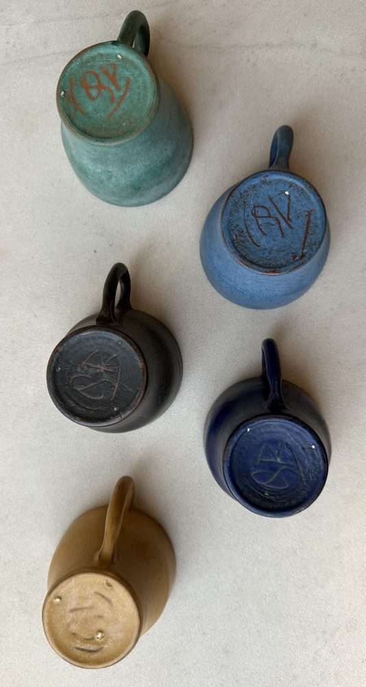 Set Van Vijf Scandinavische Studiobekers Uit De Jaren 1960 photo vinterior