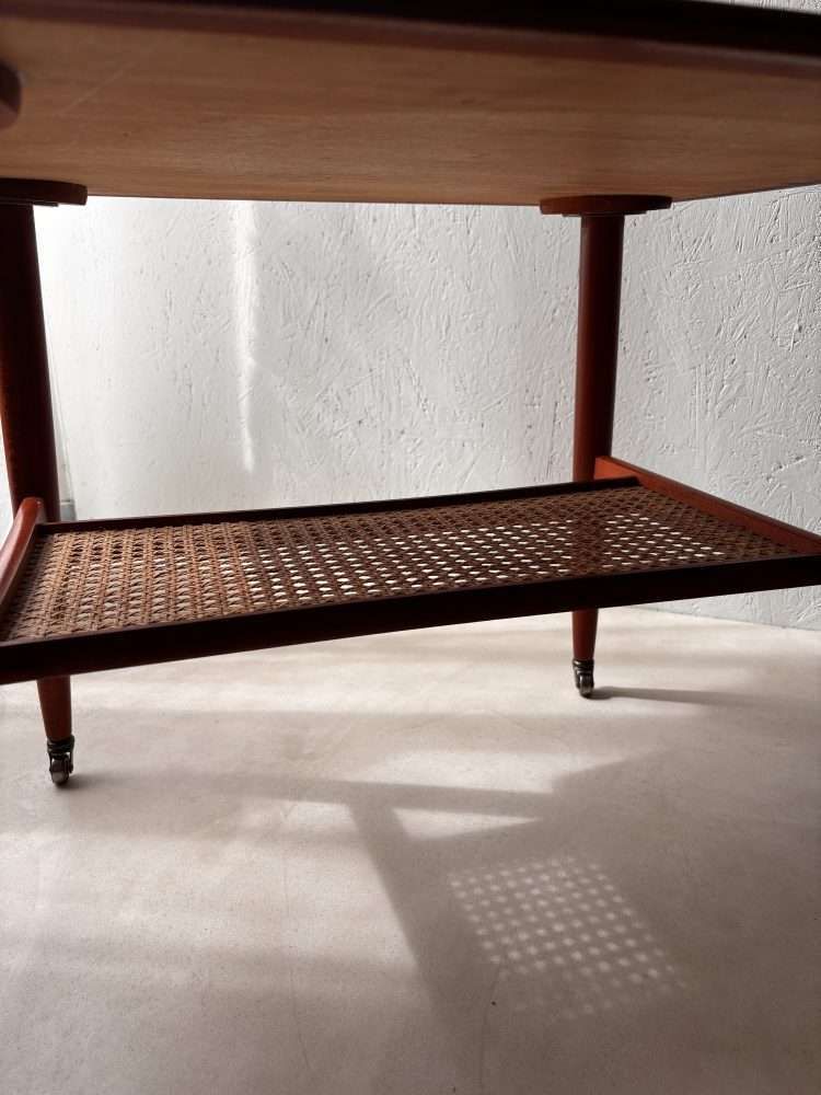 photo vinterior Swedish Design Side Table Alberts Mahogany & Webbing 1960s