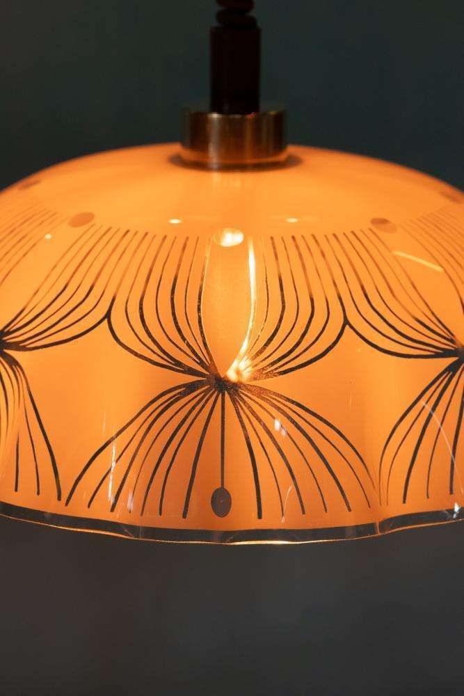 photo buy Space Age Glass Pendant Lamp 70s, Vintage Glass Pendant Sweden