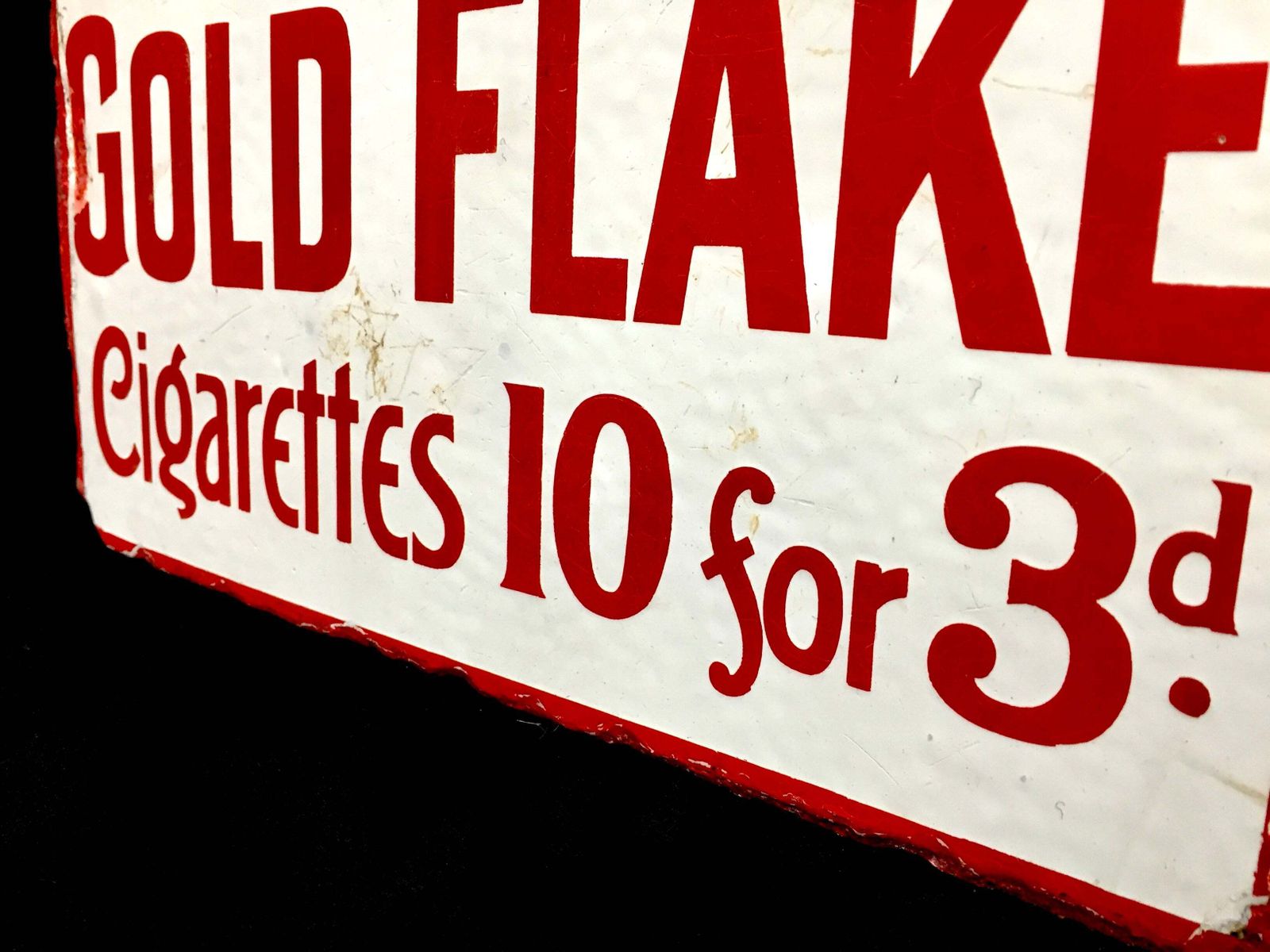 Antique Wall Mounted Double Sided Enamel Sign Wills Gold Flake Cigarettesantique Wall Mounted Double Sided Enamel Sign Wills Gold Flake Cigarettes photo for sale