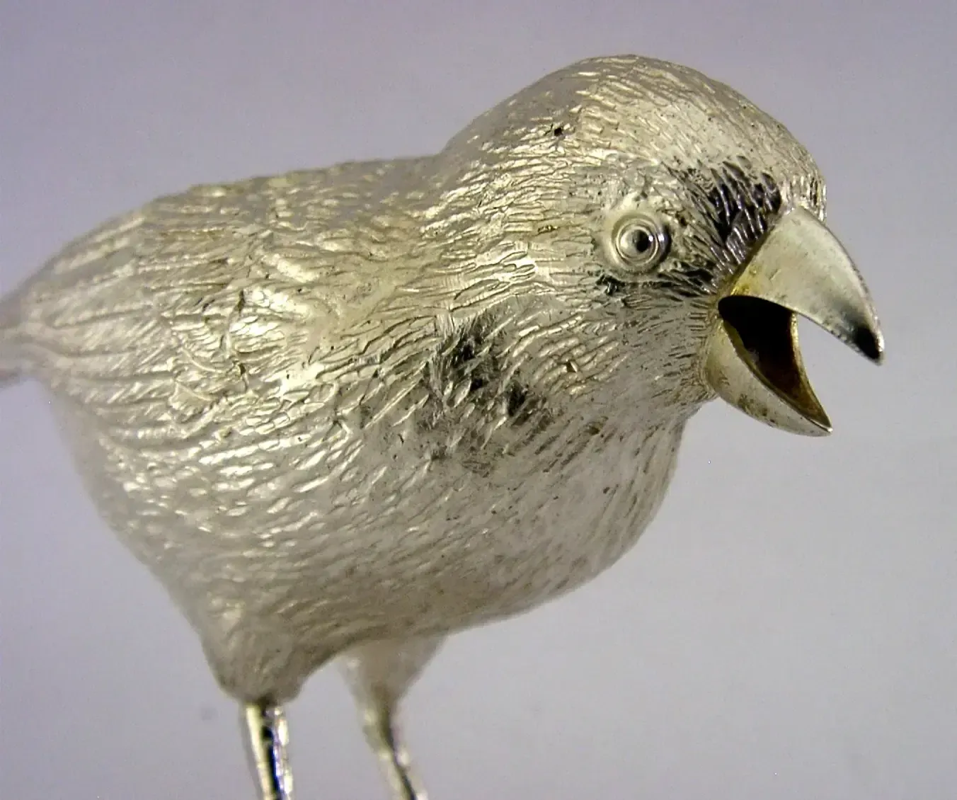 Figurine d'oiseau grandeur nature en argent sterling massif, 1979, 112 g, Finch ? photo furniture