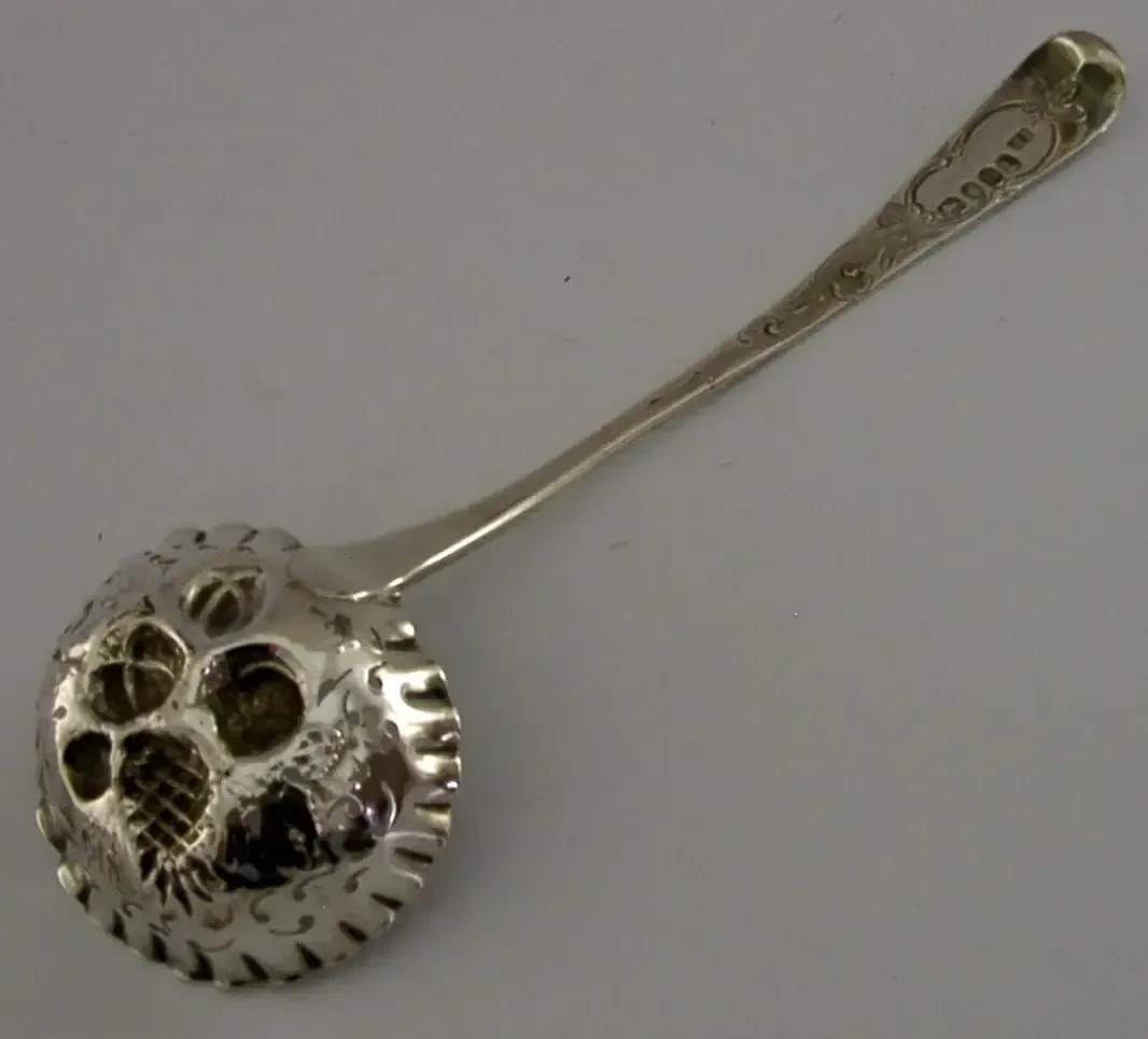 Georgian 48g Solid Sterling Silver Berry Sugar Sprinkler Sifter Spoon 1803 photo buy