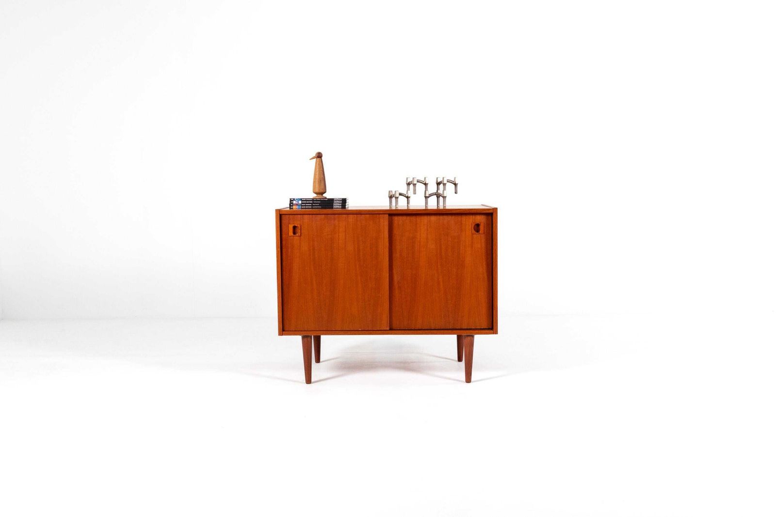 Mid Century Swedish Teak Sliding Door Cabinet, 1960s photo furniture