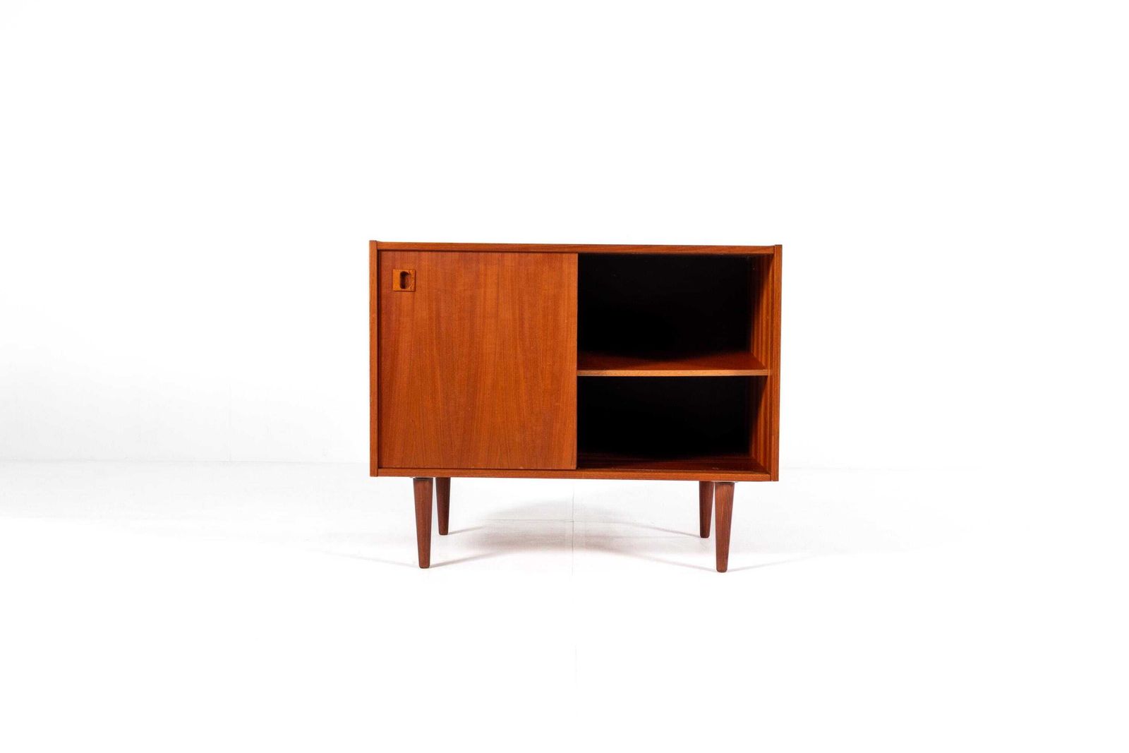 photo furniture Mid Century Swedish Teak Sliding Door Cabinet, 1960s